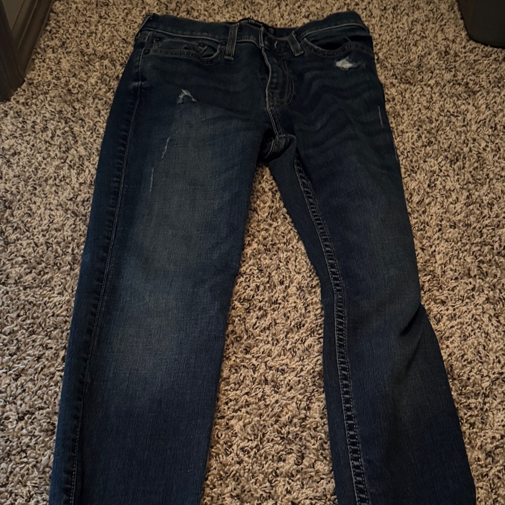 Hollister Men's Skinny Jeans - Dark Blue